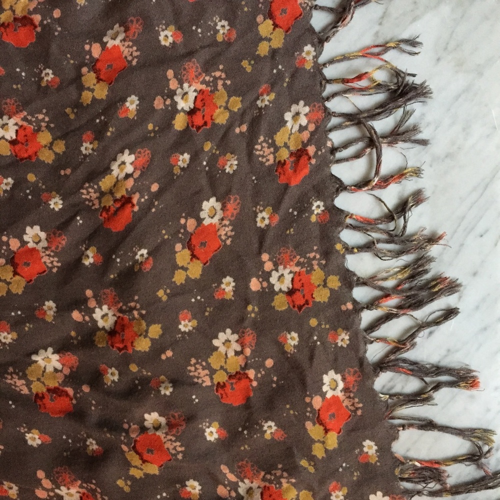 Floral California Poppy Scarf